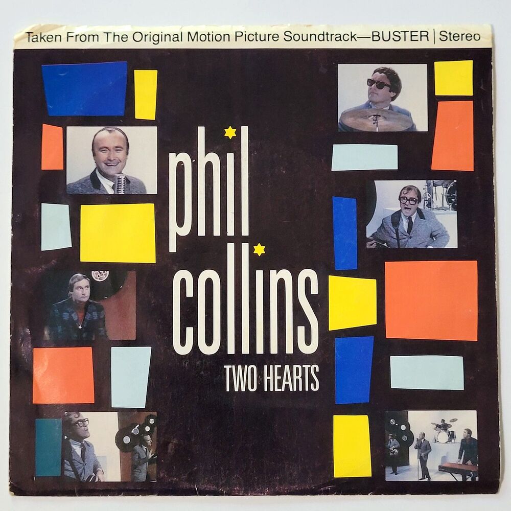 Phil Collins – Two Hearts / The Robbery 45 RPM VG PS Atlantic 1988 Soundtrack